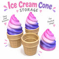 Ice Cream Cone Storage - Rainbow Pink / Purple