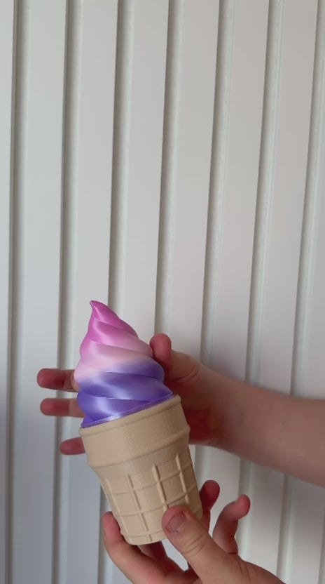 Ice Cream Cone Storage - Rainbow Pink / Purple